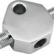 Load image into Gallery viewer, Bikers Choice Chrome Brake Tee 1/8 NPT Center Hole Male AN-3 Side Holes