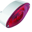 Load image into Gallery viewer, Bikers Choice Chrome Cat Eye Tail Lamp Assembly Red Lens Universal Custom