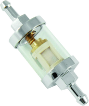 Load image into Gallery viewer, Bikers Choice Chrome Clear View Fuel Filter 1/4 Inch Hose Universal