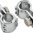Load image into Gallery viewer, Bikers Choice Chrome Engine Guard Footpeg Mount for 1 1/4 Inch Tube. Uses Male Pegs