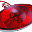 Load image into Gallery viewer, Bikers Choice Chrome LED Cateye Taillight Red Lens DOT Universal