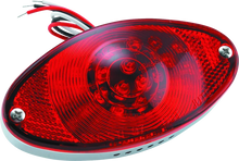Load image into Gallery viewer, Bikers Choice Chrome LED Cateye Taillight Red Lens DOT Universal