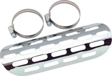 Load image into Gallery viewer, Bikers Choice Chrome Perforated Heat Shield Fits 1 3/4 &amp; 2 Inch Pipe Custom