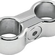 Load image into Gallery viewer, Bikers Choice Chrome Plain Oil Hose Separator For 2 Hoses