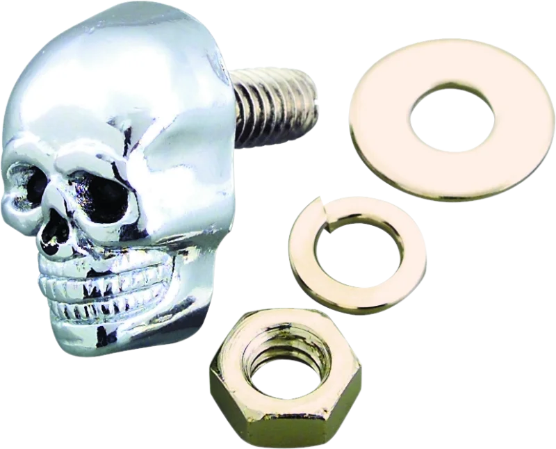 Bikers Choice Chrome Skull Kromets 5/8 Long 1/4-20 Stud Ea