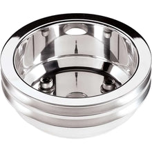 Load image into Gallery viewer, Billet Specialties 2 GRV Crank Pulley LWP Polished fits SBC