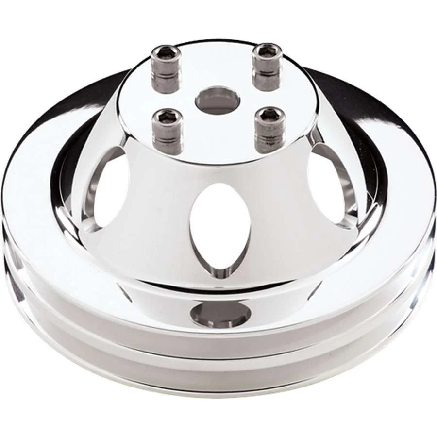 Billet Specialties 2 GRV WP Pulley For LWP Polished fits SBC / BBC