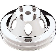 Load image into Gallery viewer, Billet Specialties 2 GRV WP Pulley For LWP Polished fits SBC / BBC