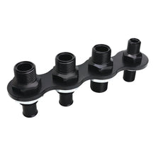 Load image into Gallery viewer, Billet Specialties A/C &amp; Heat Bulkhead Inli ne Push On 4-Port Black