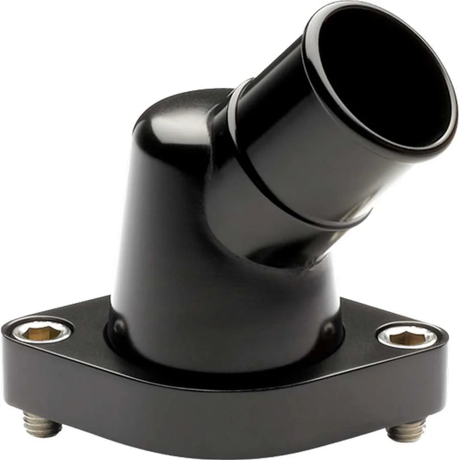 Billet Specialties Black Water Neck fits 45 Chevy 45 Degree