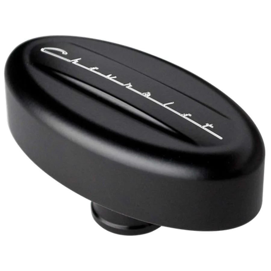 Billet Specialties Breather Valve Cover Retro Black fits Chevrolet