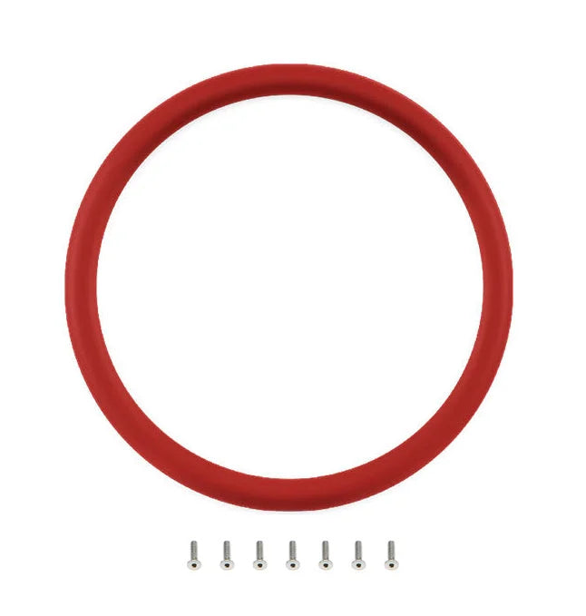 Billet Specialties Half Wrap Ring 15.5in Red Leather