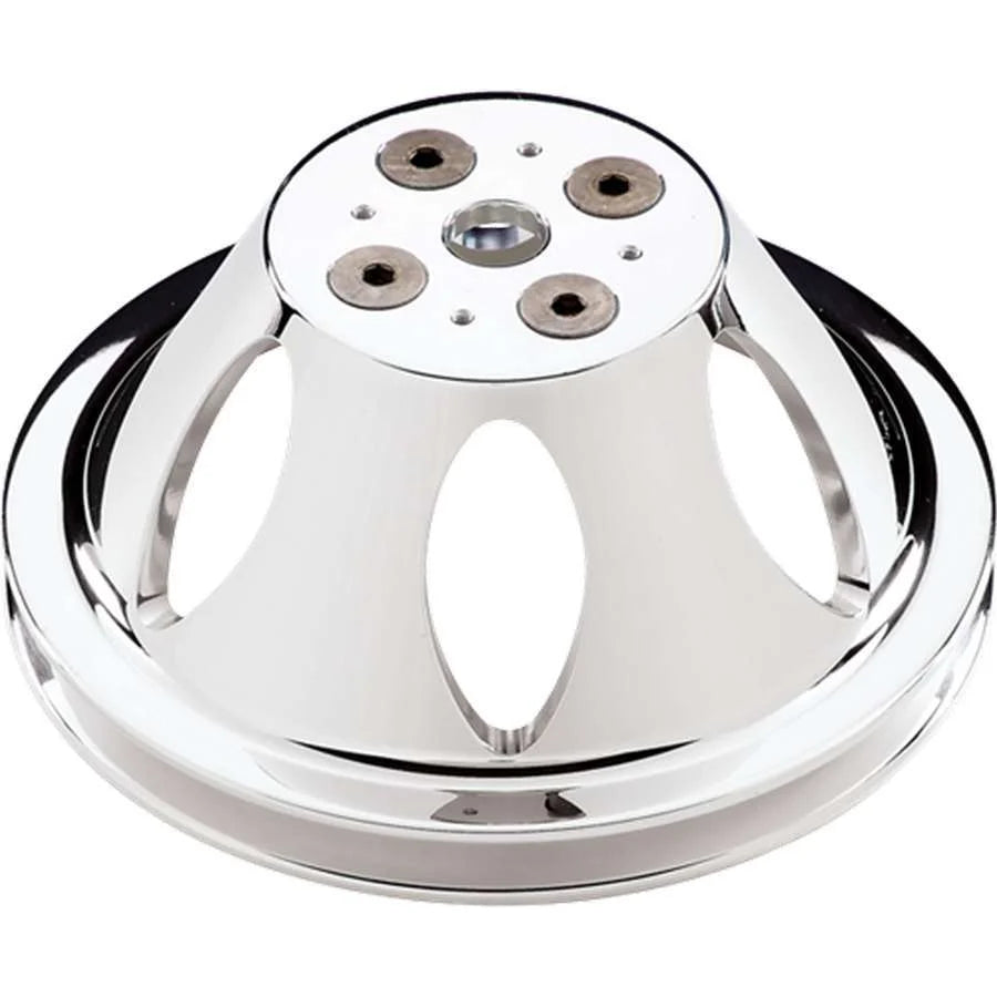 Billet Specialties Polished 1 Groove Upper Pulley fits BBC