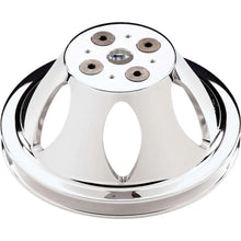 Load image into Gallery viewer, Billet Specialties Polished 1 Groove Upper Pulley fits BBC