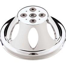 Load image into Gallery viewer, Billet Specialties Polished 1 Groove Upper Pulley fits SBC