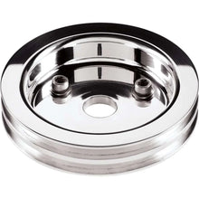 Load image into Gallery viewer, Billet Specialties Polished 2 Groove Lower Pulley fits SBC