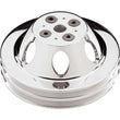 Load image into Gallery viewer, Billet Specialties Polished 2 Groove Upper Pulley fits BBC