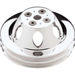 Load image into Gallery viewer, Billet Specialties Polished 2 Groove Upper Pulley fits SBC
