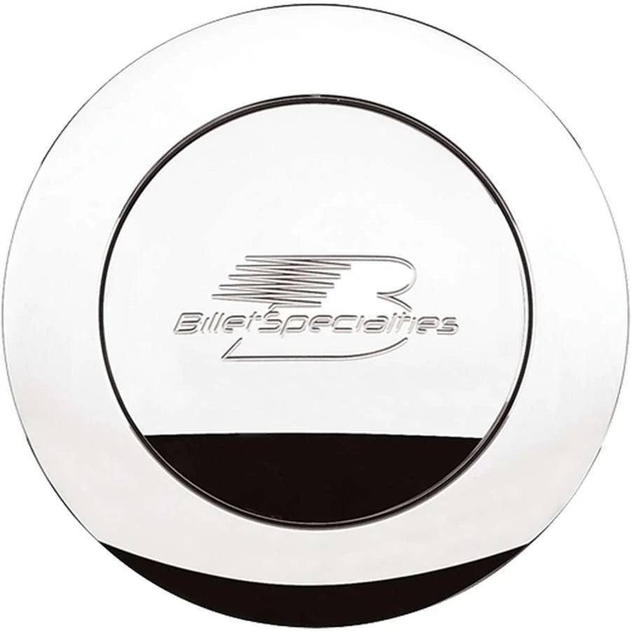 Billet Specialties Polished Horn Button Lg. Billet Logo