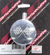 Load image into Gallery viewer, Billet Specialties Polished PCV Breather Cross-Flags Logo