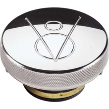 Load image into Gallery viewer, Billet Specialties Polished Radiator Cap V8 Logo 16lb. fits V8