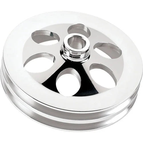 Billet Specialties Power Steering Pulley 2 Groove Press on fits 1977- GM