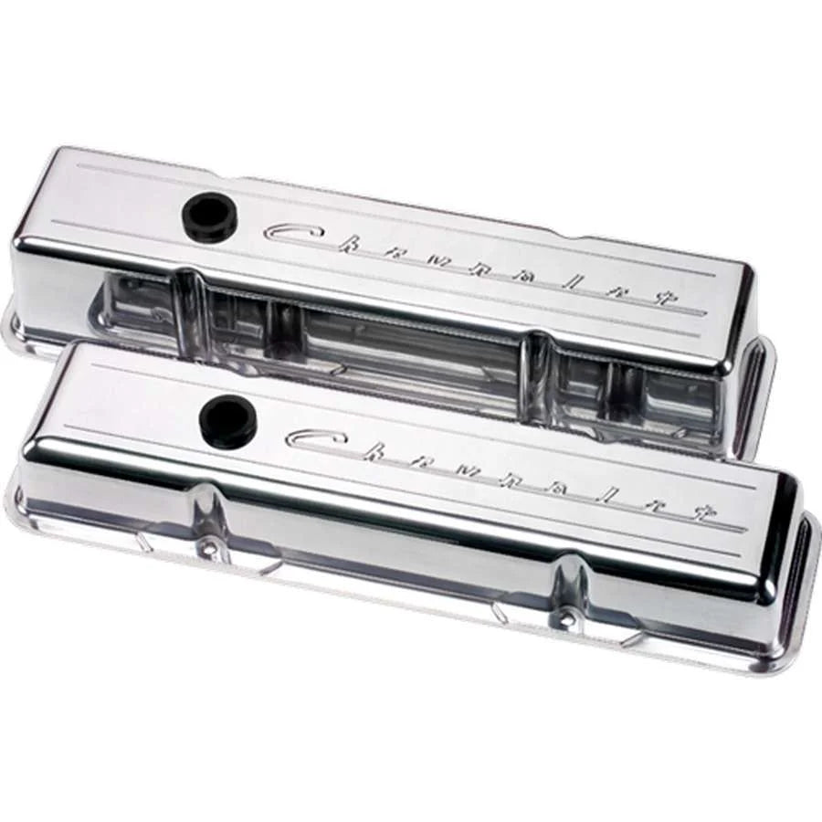 Billet Specialties Script Tall Valve Covers fits SBC
