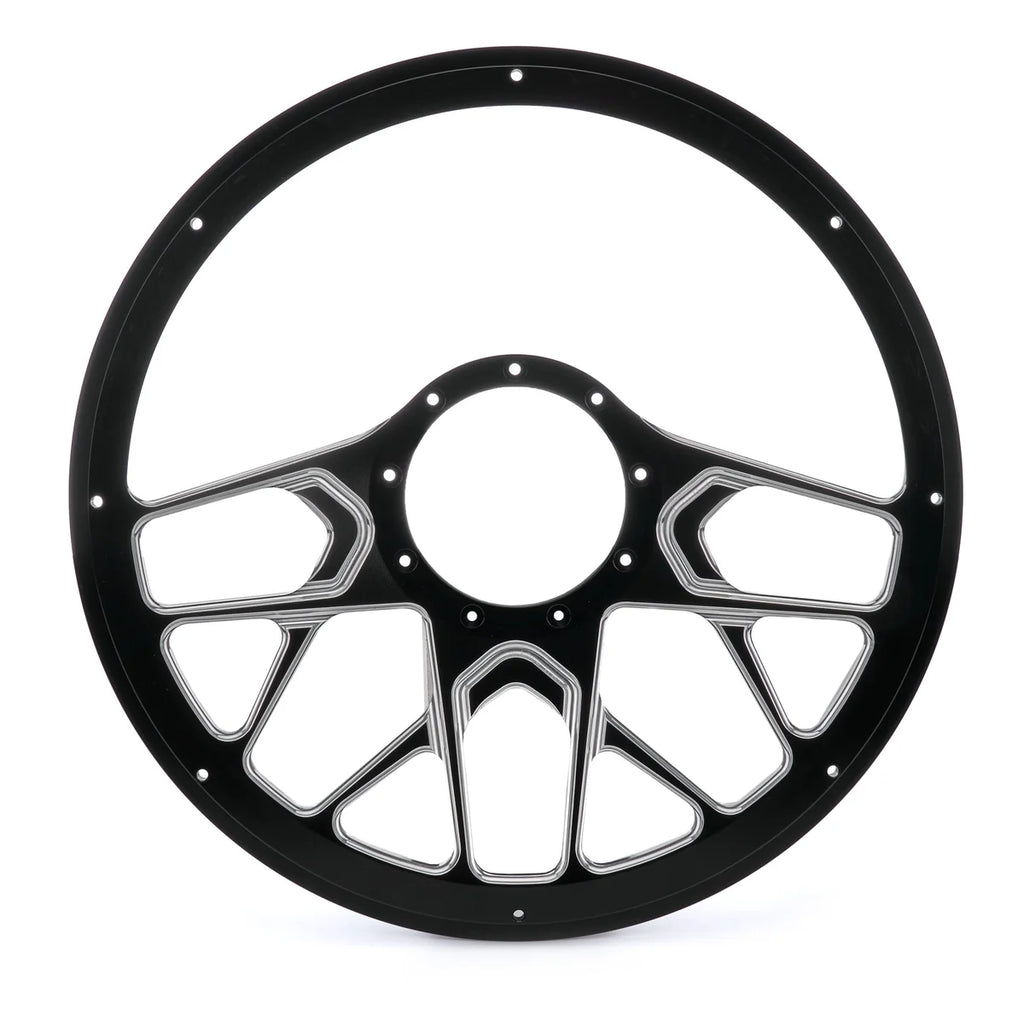 Billet Specialties Steering Wheel 1/2 Wrap 14in Redline Black BC30107