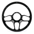 Load image into Gallery viewer, Billet Specialties Steering Wheel 1/2 Wrap 14in Win Lite Black BC30102