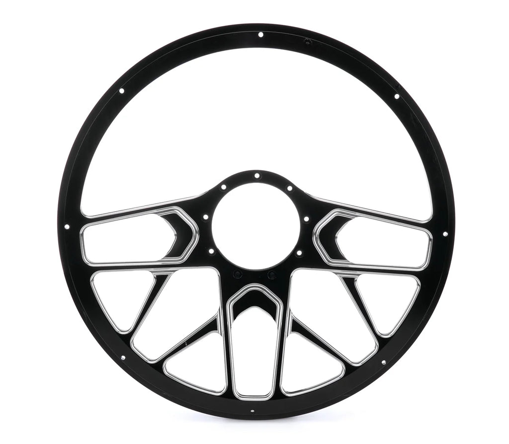Billet Specialties Steering Wheel 1/2 Wrap 15.5in Redline Black BC34107
