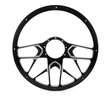 Load image into Gallery viewer, Billet Specialties Steering Wheel 1/2 Wrap 15.5in Redline Black BC34107