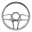 Load image into Gallery viewer, Billet Specialties Steering Wheel 1/2 Wrap 15.5in Win Lite Polished 34102