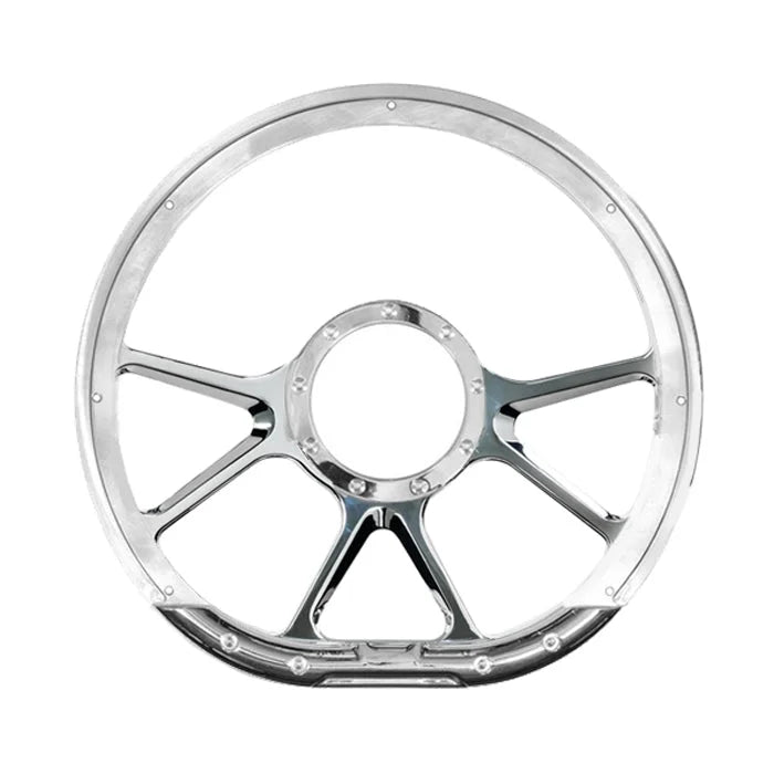 Billet Specialties Steering Wheel 14in D-Sh ape Prism Polished