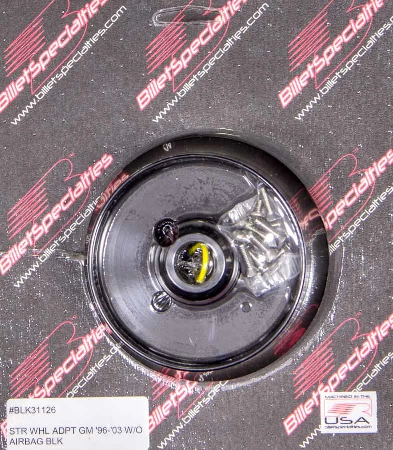 Billet Specialties Steering Wheel Adapter Black fits 1996-2003 GM
