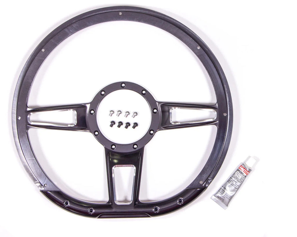Billet Specialties Steering Wheel Formula D-Shaped 14in Contrast