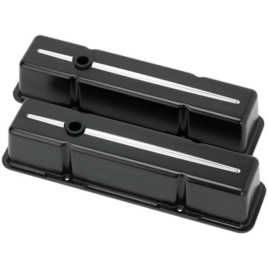 Billet Specialties Tall Valve Covers Black fits SBC