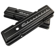 Load image into Gallery viewer, Billet Specialties Valve Cover SBC Short Chevrolet Logo Black