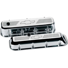 Load image into Gallery viewer, Billet Specialties Valve Covers Bowtie Logo Tall fits BBC