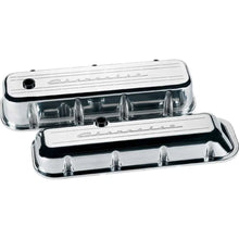 Load image into Gallery viewer, Billet Specialties Valve Covers Chevy Logo Tall fits BBC