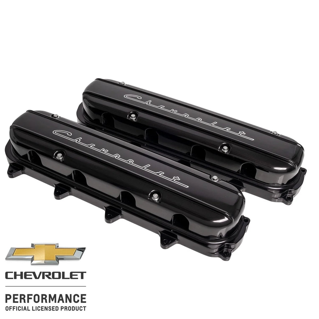 Billet Specialties Valve Covers Gen V LT Chevrolet Script Black
