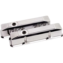 Load image into Gallery viewer, Billet Specialties Valve Covers SBC Ribbed Polished Tall