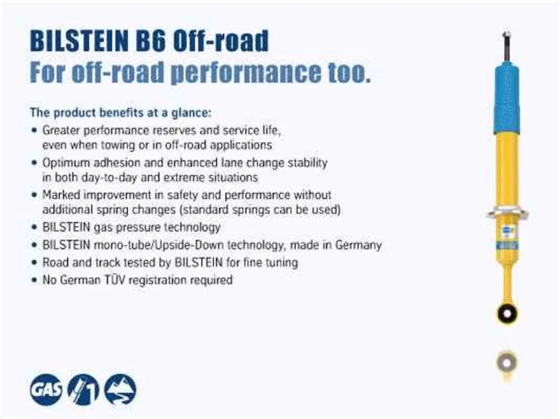 Bilstein 4600 Series 11-14 Jeep Grand Cherokee Front 46mm Monotube Shock Absorber - Side View