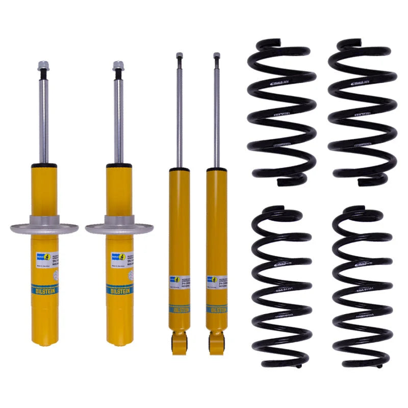 Bilstein B12 2009 Audi A4 Quattro Base Front and Rear Suspension Kit - Side View