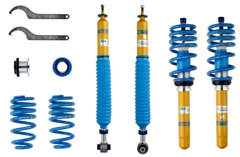 Bilstein B16 (PSS10) 17-19 Audi A4 Front and Rear Suspension Kit - Installation View