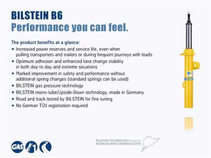 Bilstein B6 (HD) Monotube Shock Absorber Monaco Motorhome - Side View