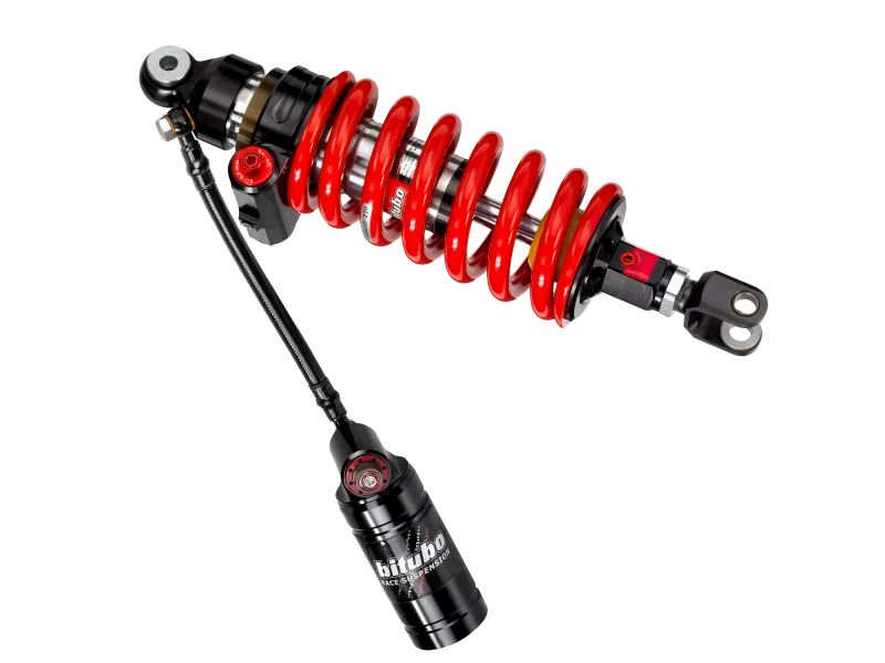 Bitubo CYU3 Monoshock Adjustable: Hydraulic Spring Preload, Reb., Double Comp., Length, Red Spring - Side View