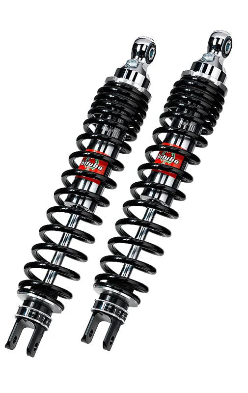 Bitubo WGE0 Twinshocks Adjustable: Spring Preload, Rebound, Black Spring
