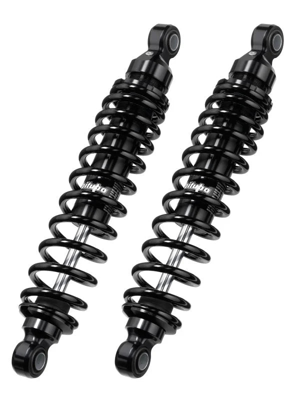 Bitubo WMB0 Twinshocks Adjustable: Spring Preload, Length 300mm, Dark Edition