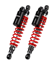 Load image into Gallery viewer, Bitubo WMT7 Twinshocks Adj.: Spring Preload, Reb., Comp., Length 376mm, Piggyback Tank, Red Springs