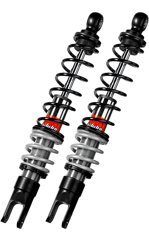 Bitubo YRB0 Twinshocks Front Adjustable: Spring Preload, Black Spring